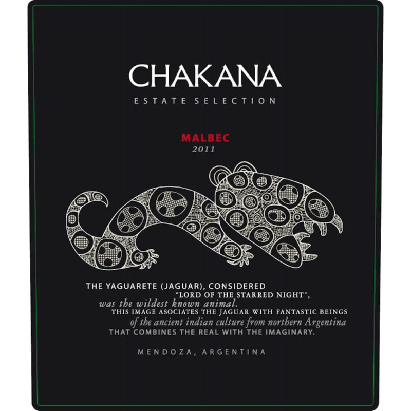 Bodega Chakana Estate Selection Malbec 2011 Front Label