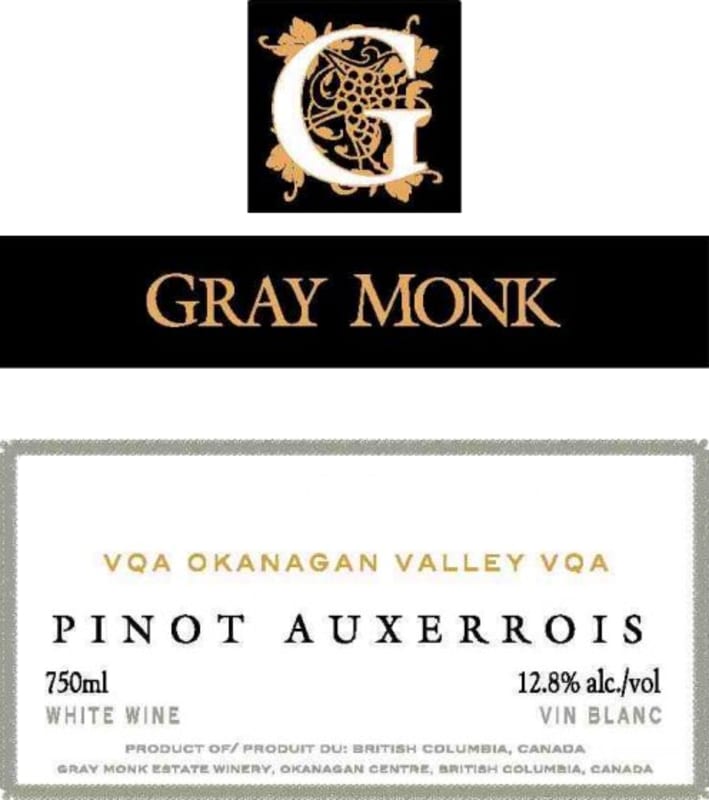 Gray Monk Okanagan Valley Pinot Auxerrois 2006 Front Label