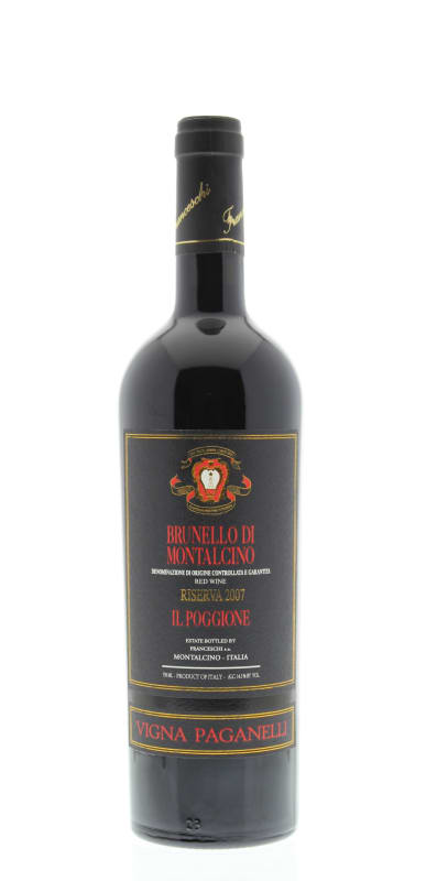 Il Poggione Brunello di Montalcino Riserva Vigna Paganelli 2007 Front Bottle Shot