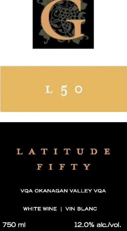 Gray Monk Latitude 50 White 2001 Front Label