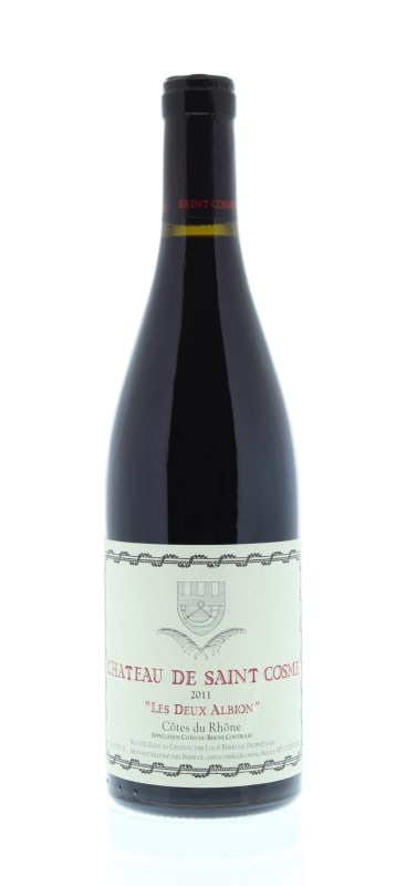 Chateau de Saint Cosme Cotes du Rhone Les Deux Albion 2011 Front Bottle Shot