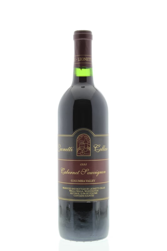 Leonetti Cabernet Sauvignon (scuffed label) 1998 Front Bottle Shot