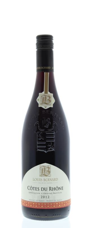 Louis Bernard Cotes du Rhone 2012 Front Bottle Shot