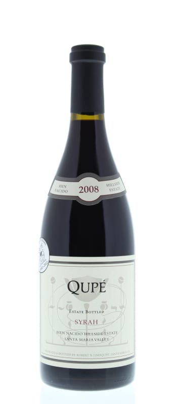 Qupe Syrah Bien Nacido Hillside Estate Vineyard 2008 Front Bottle Shot