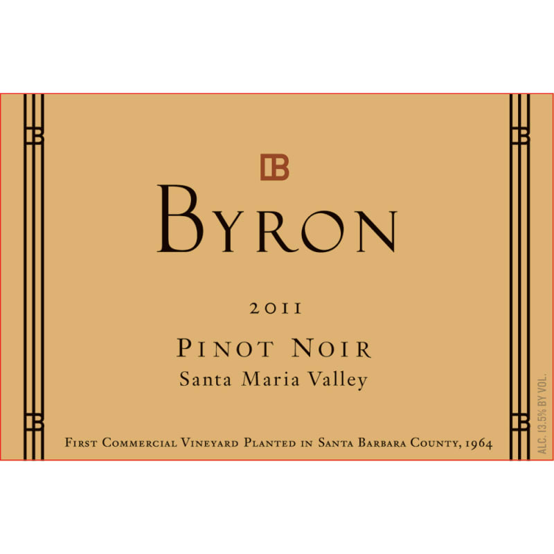 Byron Santa Maria Valley Pinot Noir 2011 Front Label