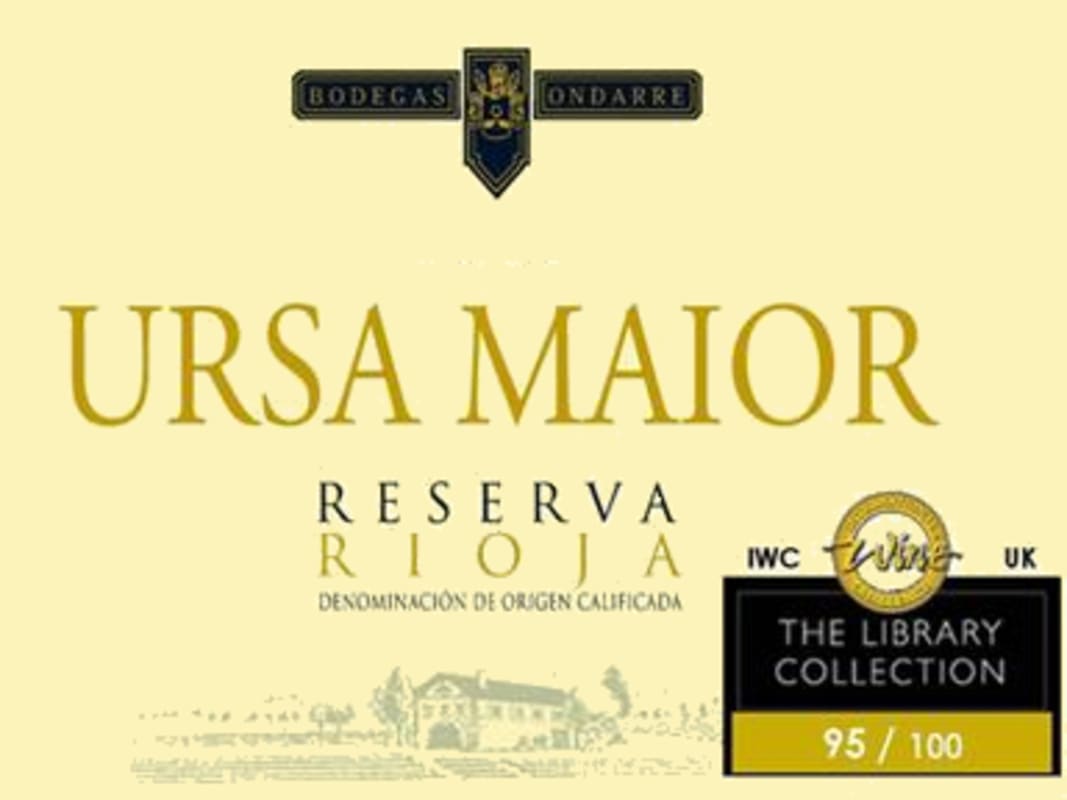 Bodegas Ondarre Ursa Maior Rioja Reserva 2008 Front Label