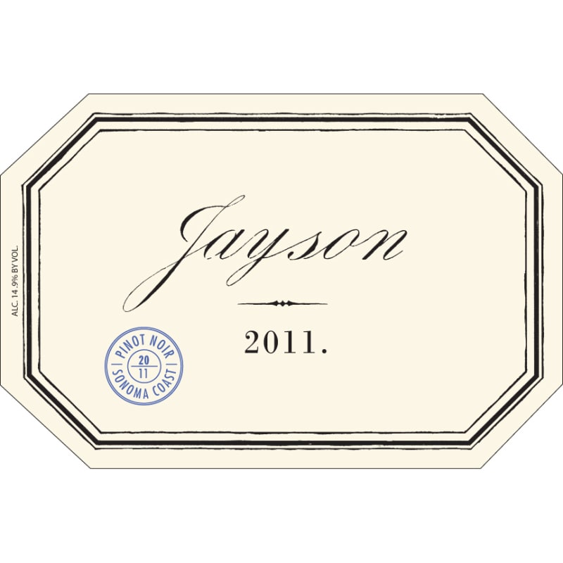 Pahlmeyer Jayson Pinot Noir 2011 Front Label