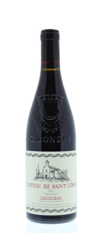 Chateau de Saint Cosme Gigondas Le Claux 2011 Front Bottle Shot