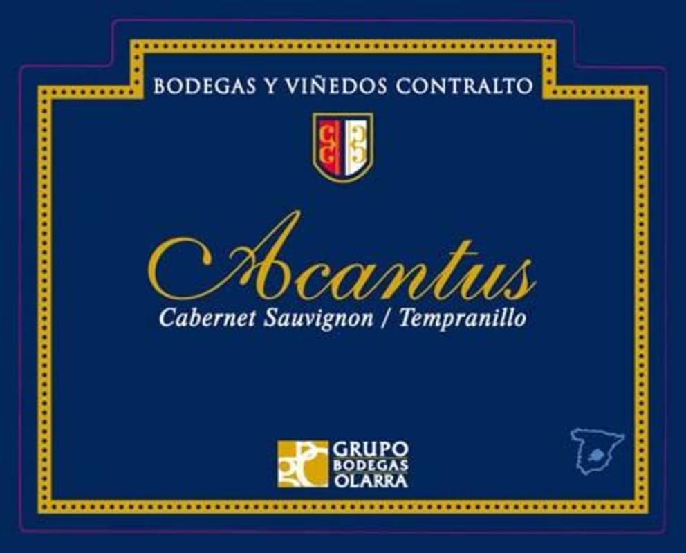 Bodegas Olarra Vino de la Tierra Acantus Cabernet Sauvignon Tempranillo 2009 Front Label