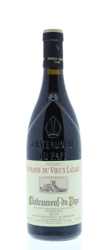 Domaine du Vieux Lazaret Chateauneuf-du-Pape 2010 Front Bottle Shot