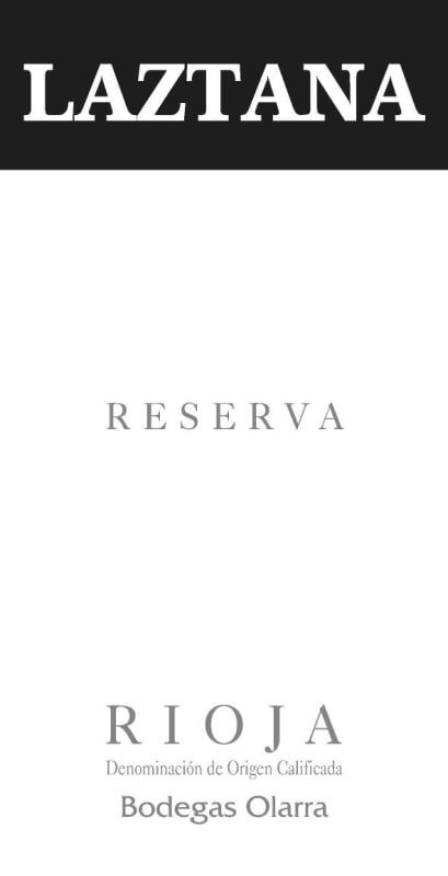 Bodegas Olarra Laztana Reserva 2010 Front Label