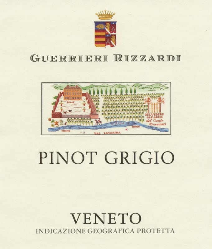 Rizzardi Pinot Grigio 2015 Front Label