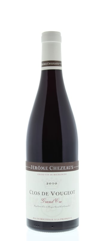 Jerome Chezeaux Clos Vougeot Grand Cru 2010 Front Bottle Shot