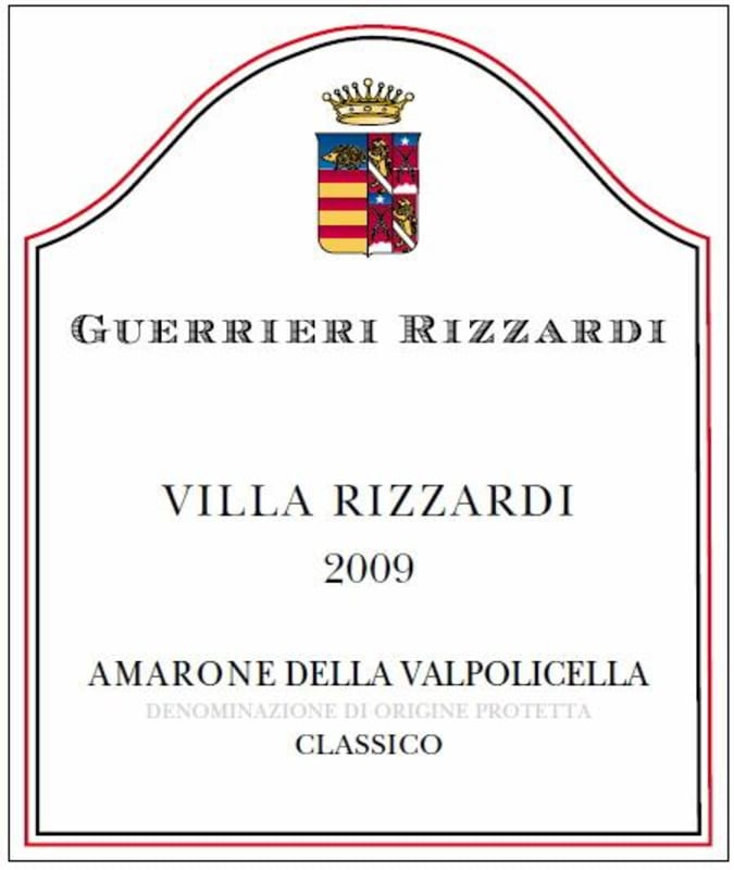 Rizzardi Villa Rizzardi Amarone Della Valpolicella Classico 2009 Front Label