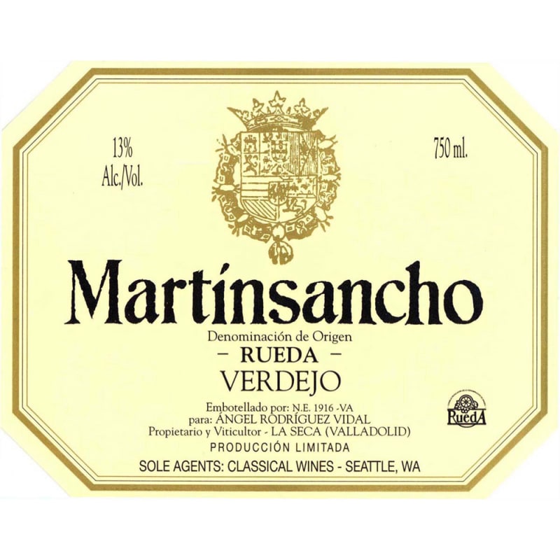 Angel Rodriguez Martinsancho Verdejo 2011 Front Label
