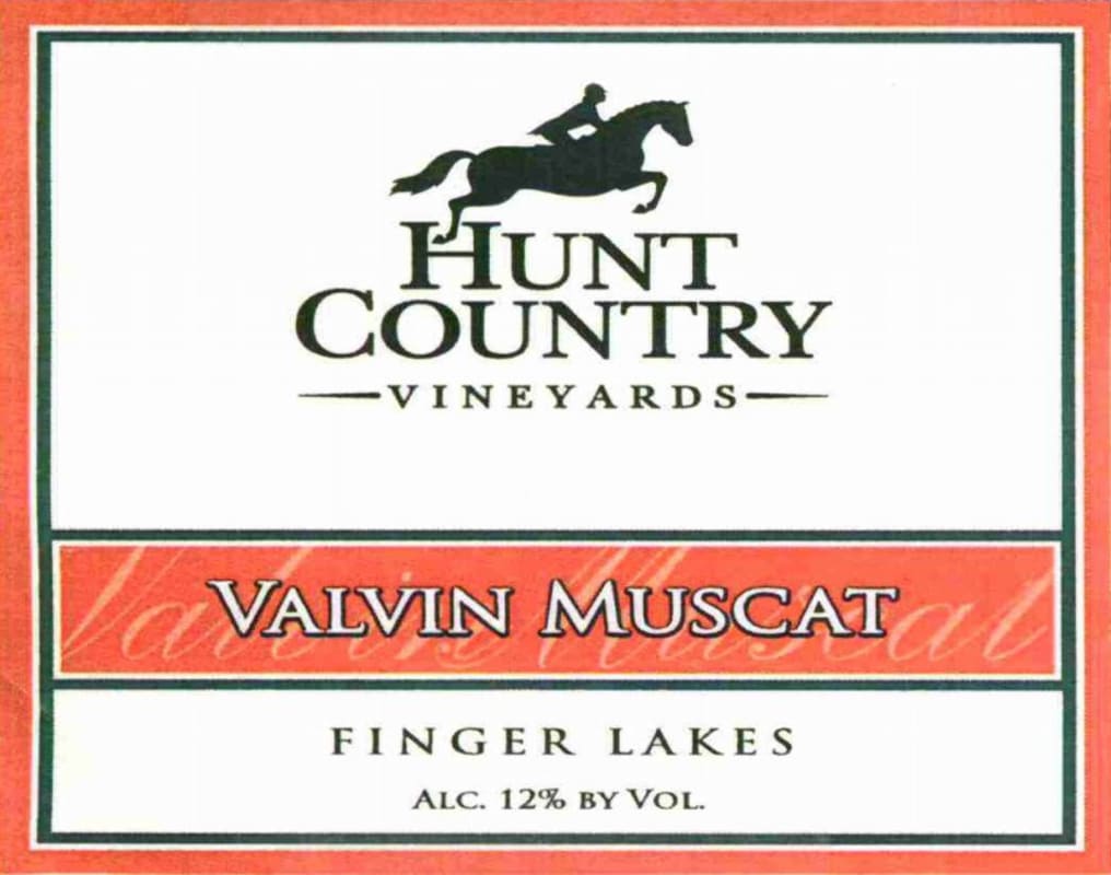 Hunt Country Vineyards Valvin Muscat 2013 Front Label