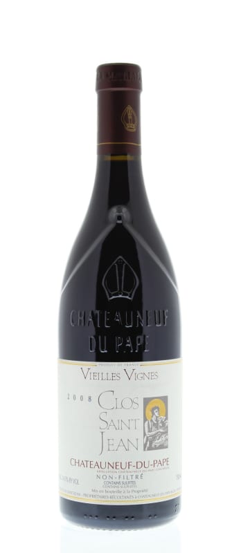 Clos Saint Jean Chateauneuf-Du-Pape Vieilles Vignes 2008 Front Bottle Shot