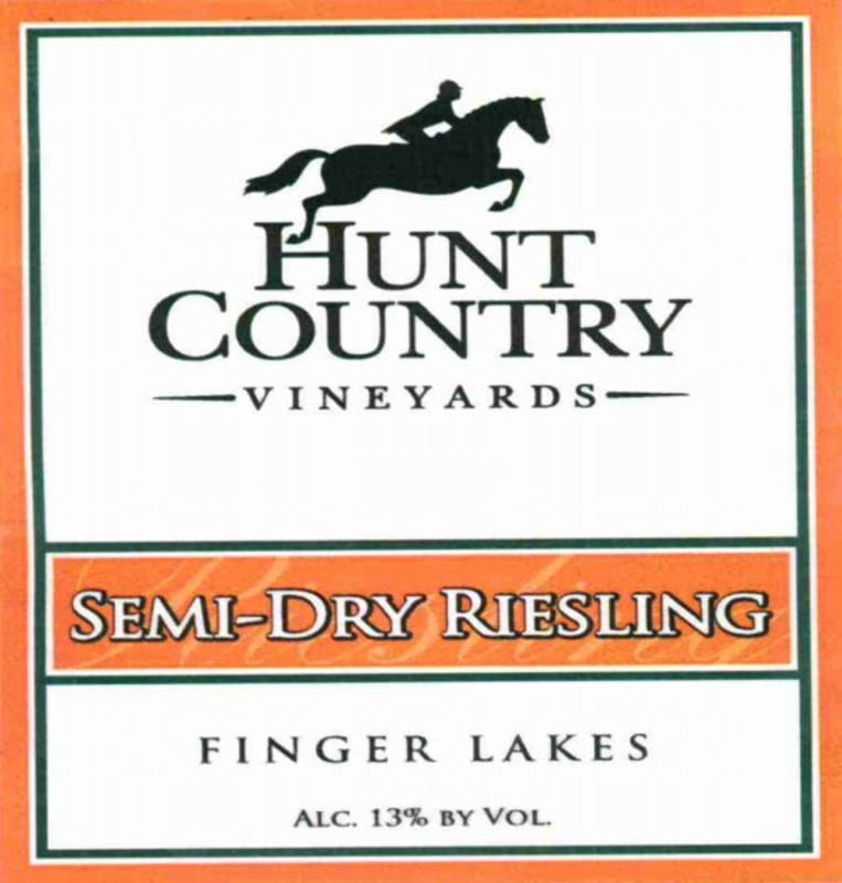 Hunt Country Vineyards Semi-Dry Riesling 2011 Front Label