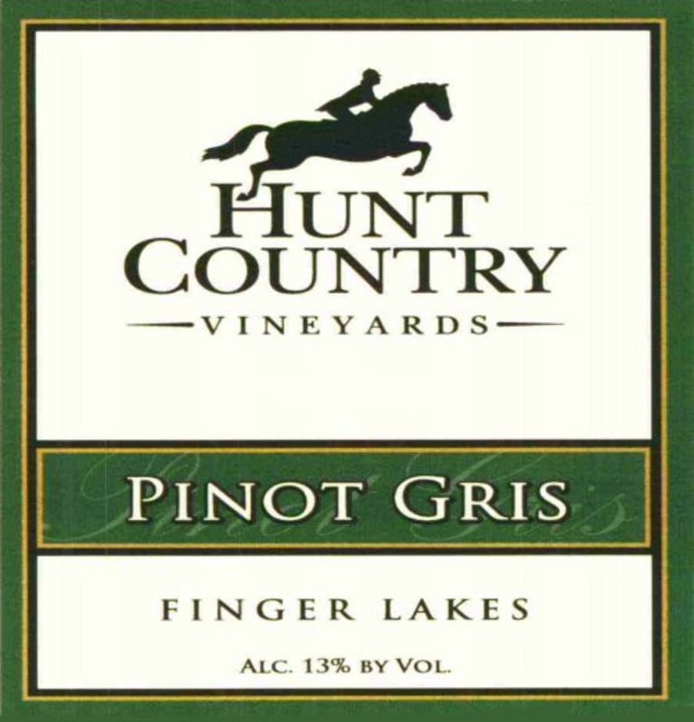 Hunt Country Vineyards Pinot Gris 2010 Front Label