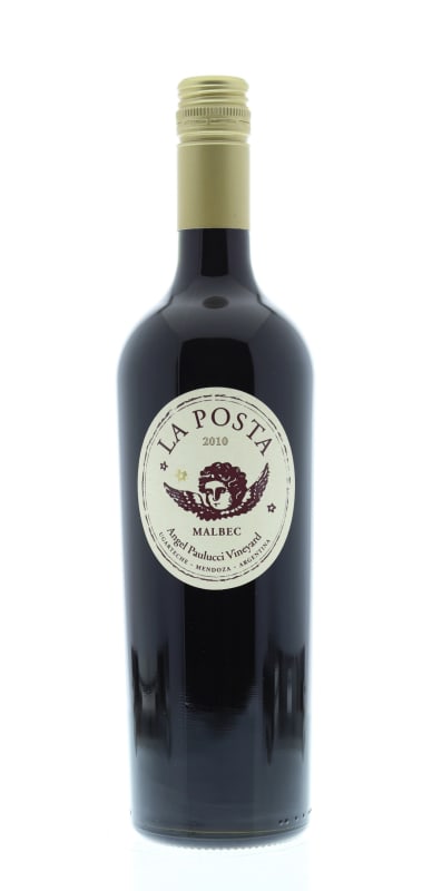 La Posta Paulucci Vineyard Malbec 2010 Front Bottle Shot