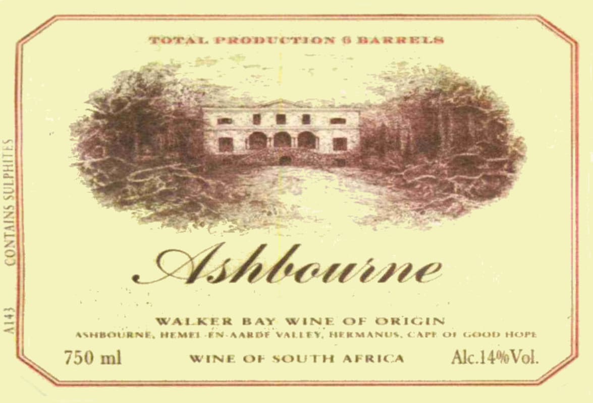 Hamilton Russell Ashbourne Pinotage 2008 Front Label