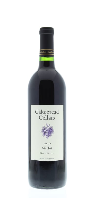 Cakebread Merlot 2010 Front Bottle Shot