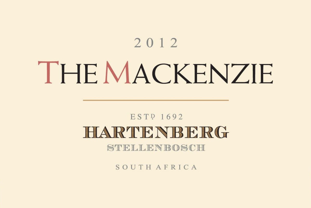 Hartenberg The MacKenzie 2012 Front Label