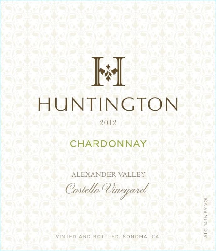 Huntington Costello Vineyard Chardonnay 2012 Front Label