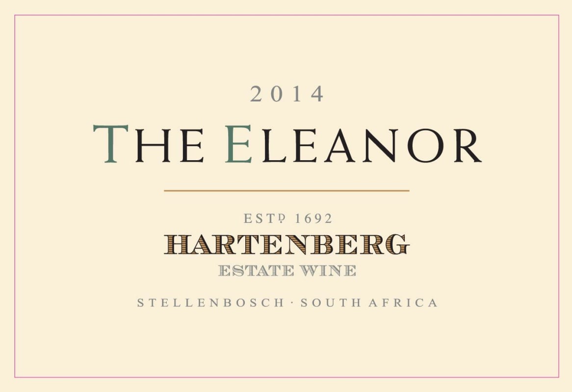 Hartenberg The Eleanor Chardonnay 2014 Front Label