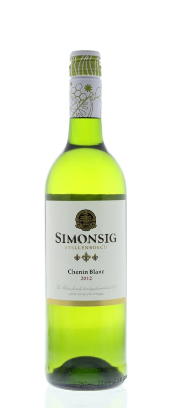 Simonsig Chenin Blanc 2012 Front Bottle Shot
