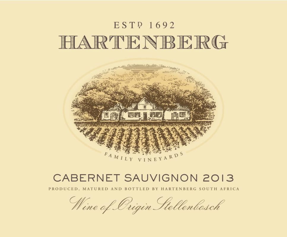 Hartenberg Cabernet Sauvignon 2013 Front Label
