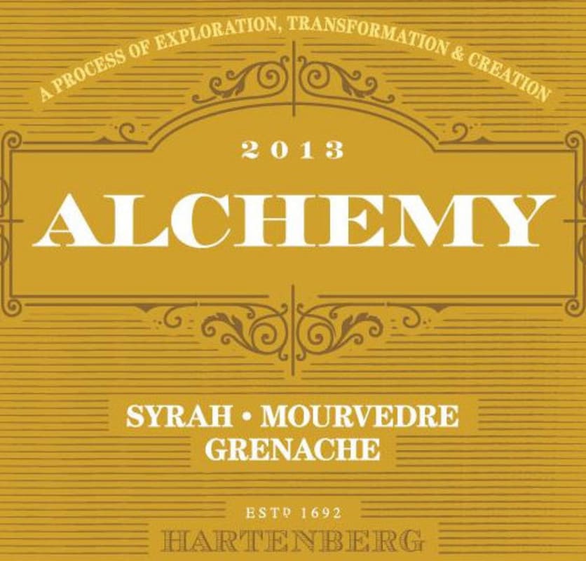 Hartenberg Alchemy Syrah-Mourvedre Grenache 2013 Front Label