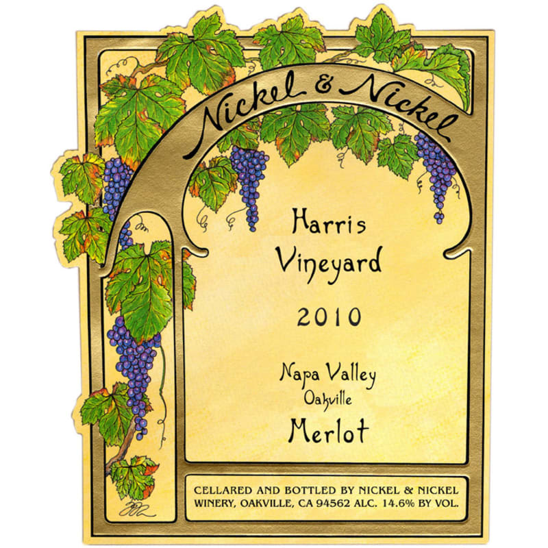 Nickel & Nickel Harris Vineyard Merlot 2010 Front Label