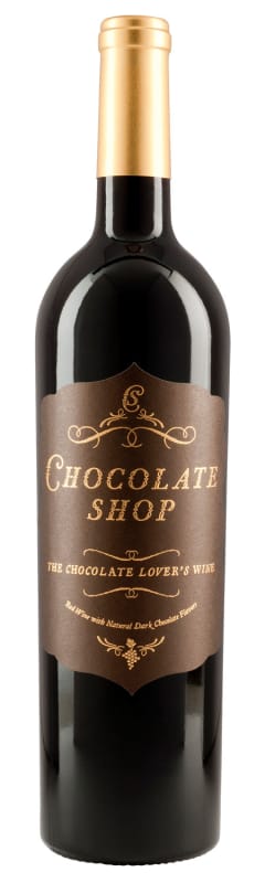 Chocolate Shop Chocolate Red Wine Front Bottle Shot