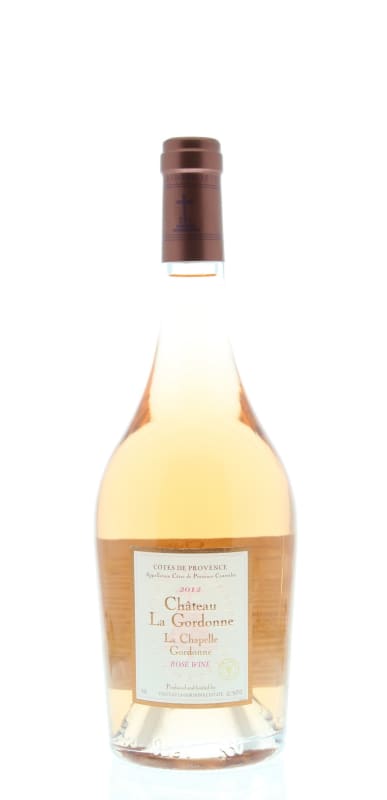 Chateau La Gordonne La Chapelle Gordonne Rose 2012 Front Bottle Shot