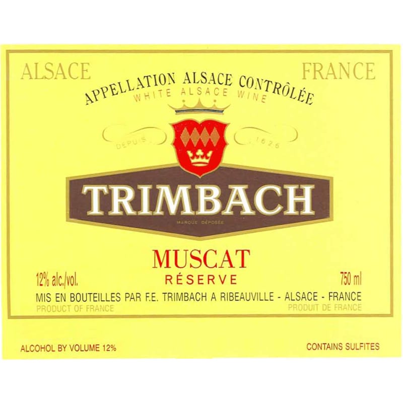 Maison Trimbach Muscat Reserve 2011 Front Label