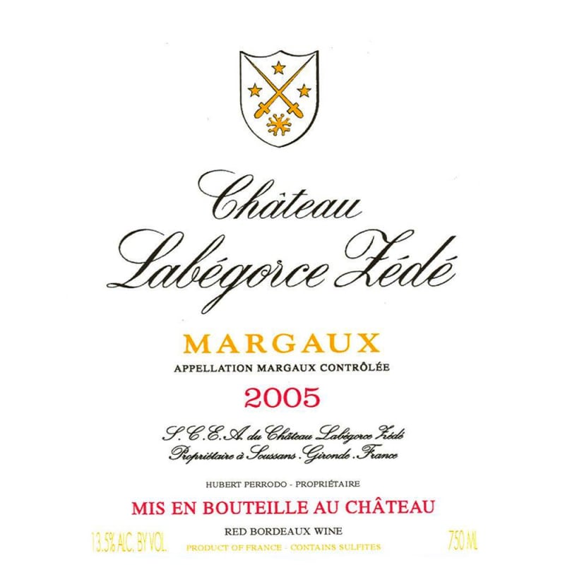 Chateau Labegorce Zede (5 Liter Bottle) 2005 Front Label