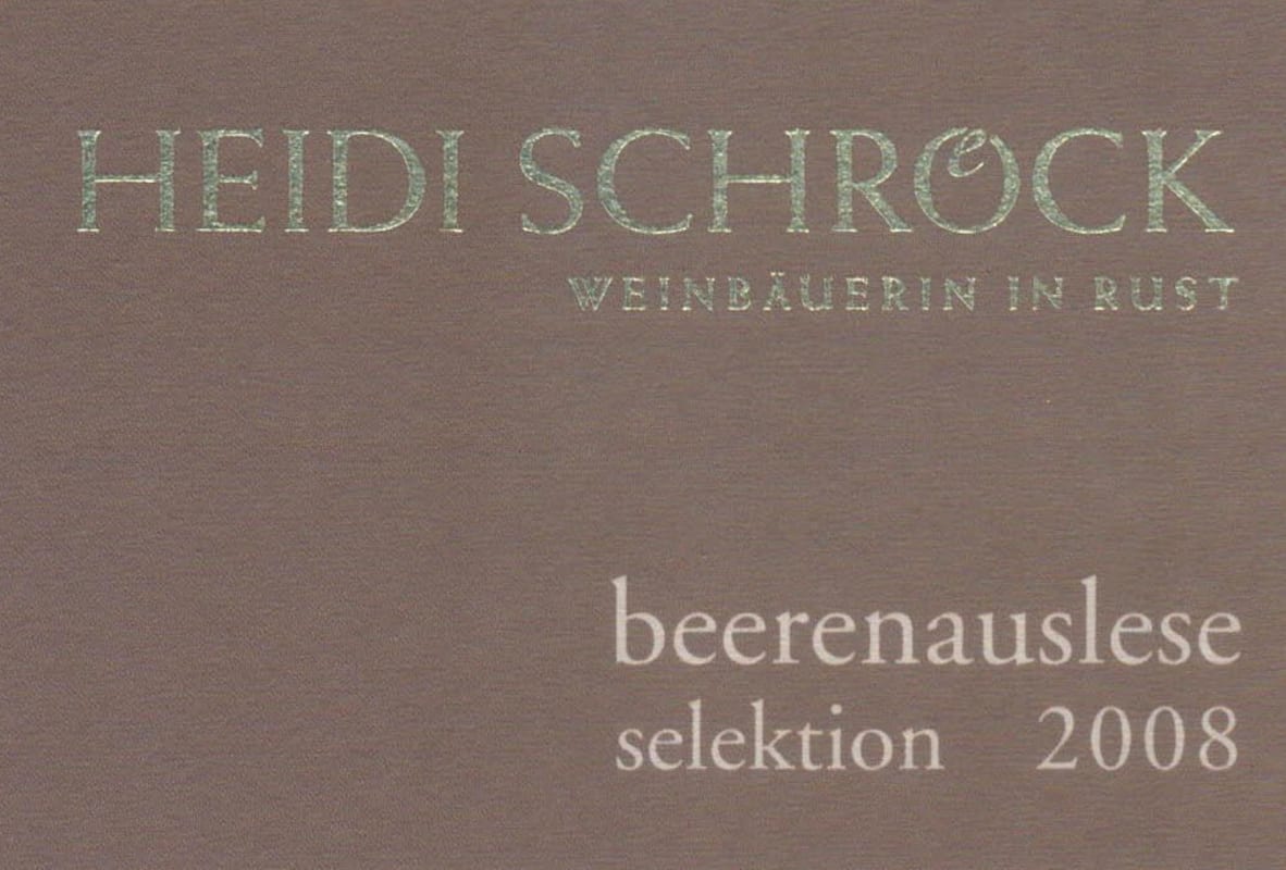 Heidi Schrock & Sohne Selektion Beerenauslese 2008 Front Label