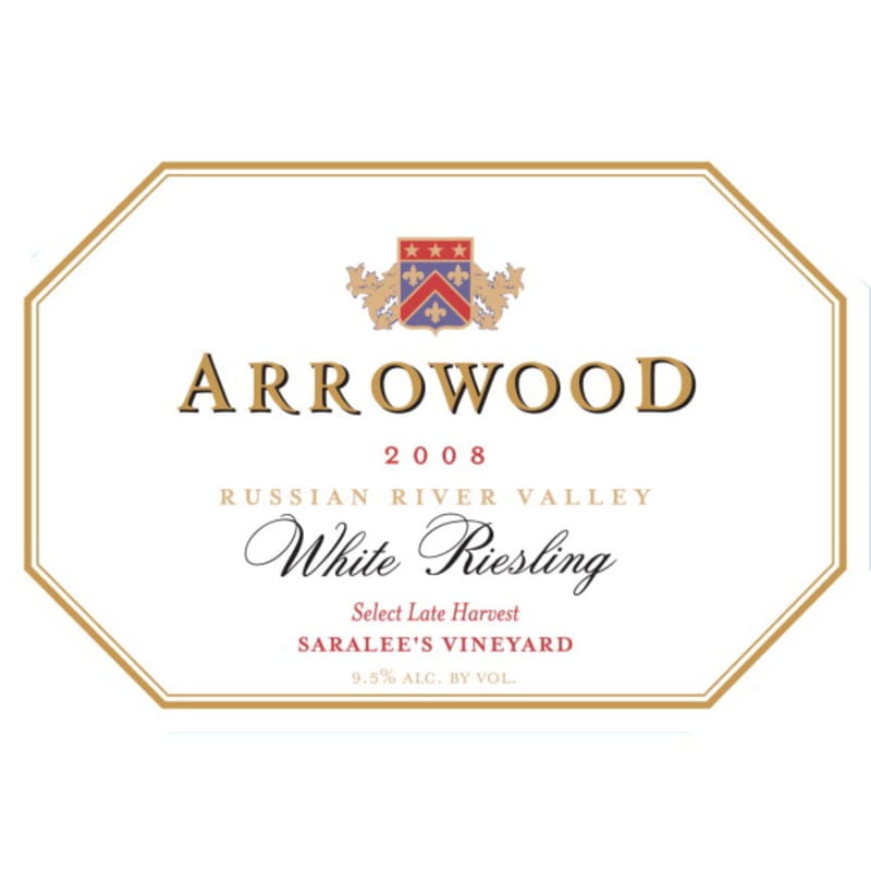 Arrowood Saralee's Select Late Harvest Riesling (375ML) 2008 Front Label