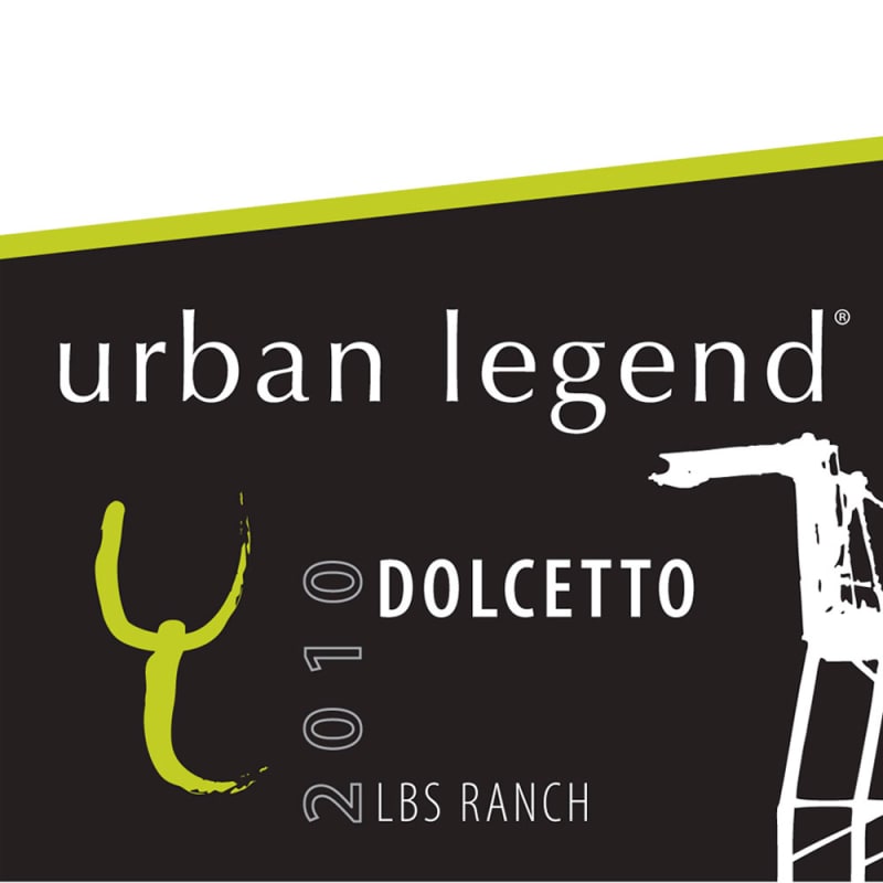 Urban Legend Cellars Dolcetto 2010 Front Label