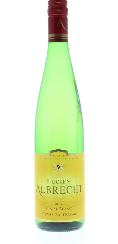 Lucien Albrecht Cuvee Balthazar Pinot Blanc 2012 Front Bottle Shot