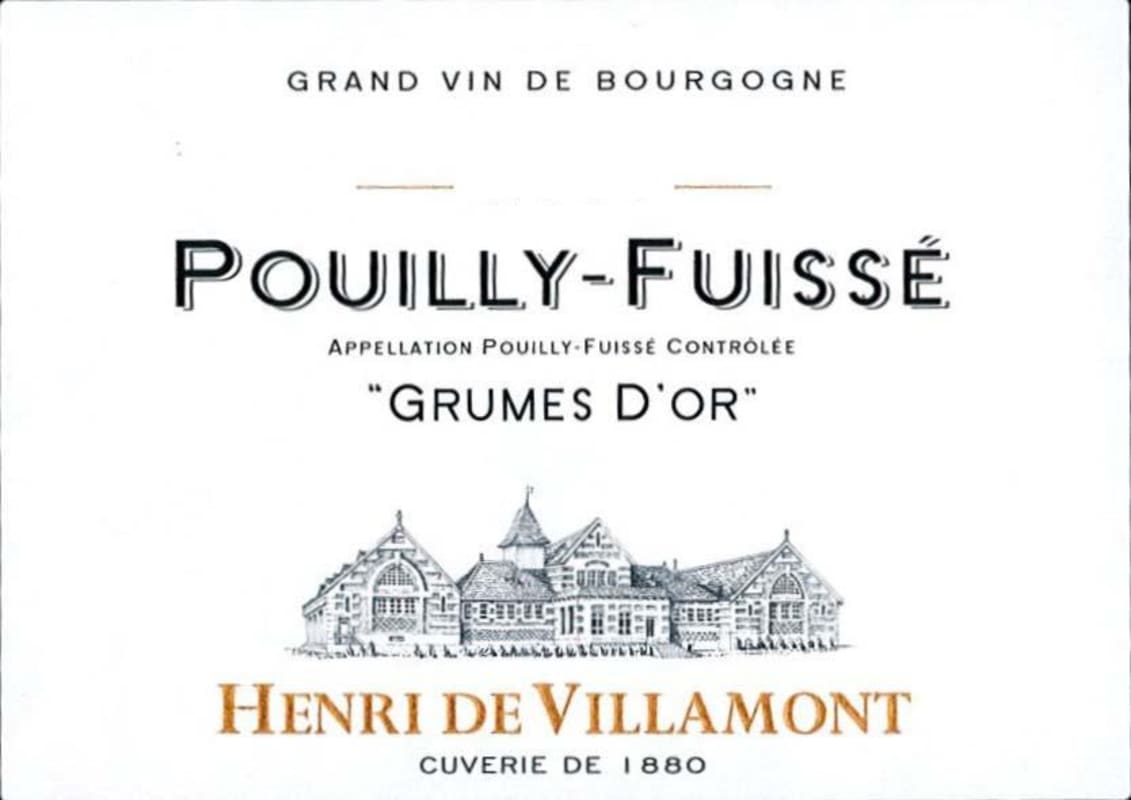 Henri de Villamont Pouilly-Fuisse Grumes D'Or 2012 Front Label