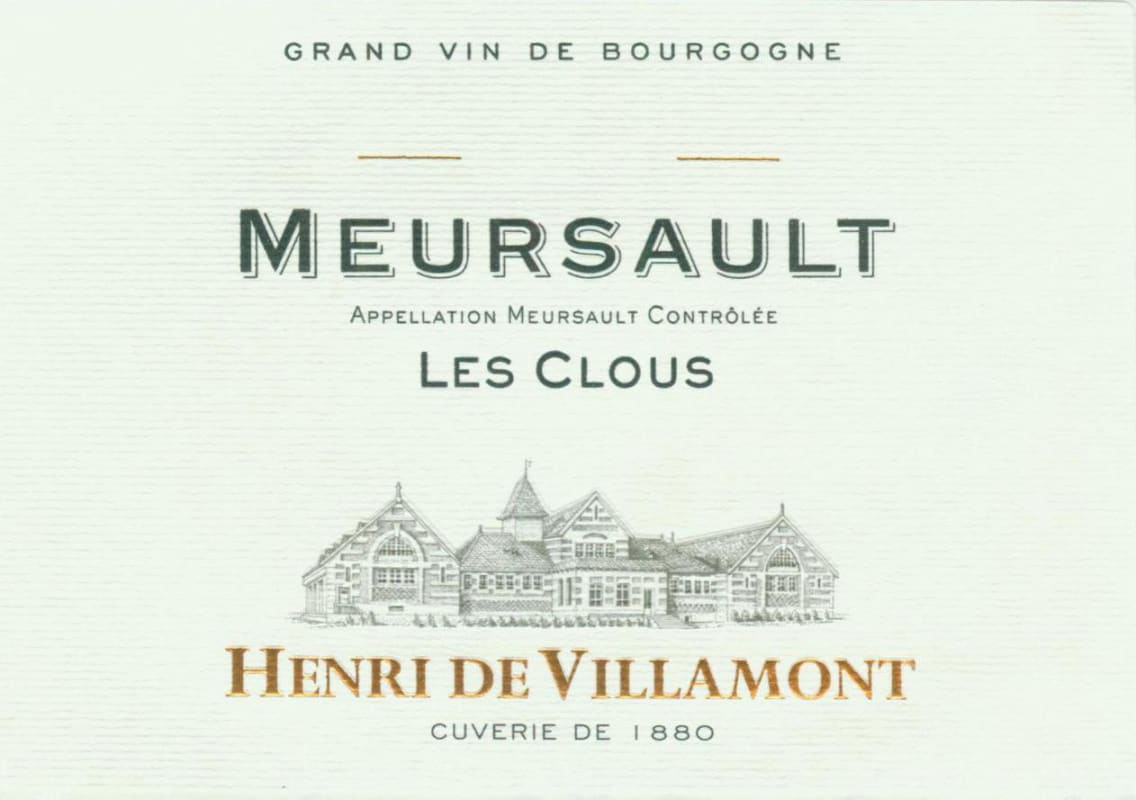 Henri de Villamont Meursault Les Clous 2011 Front Label