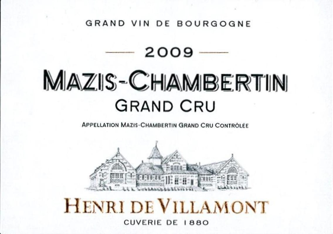 Henri de Villamont Mazis-Chambertin Grand Cru 2009 Front Label