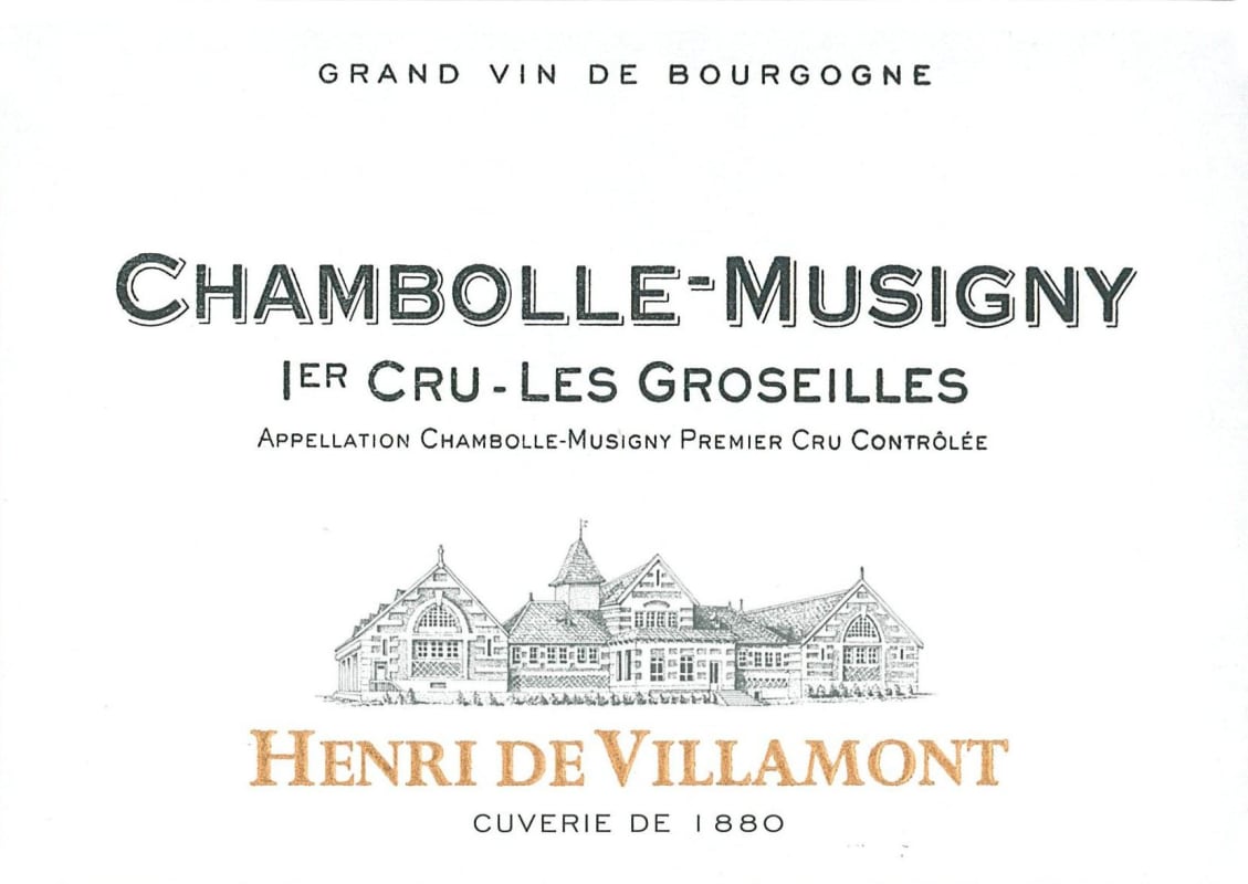 Henri de Villamont Chambolle-Musigny Les Groseilles Premier Cru 2009 Front Label