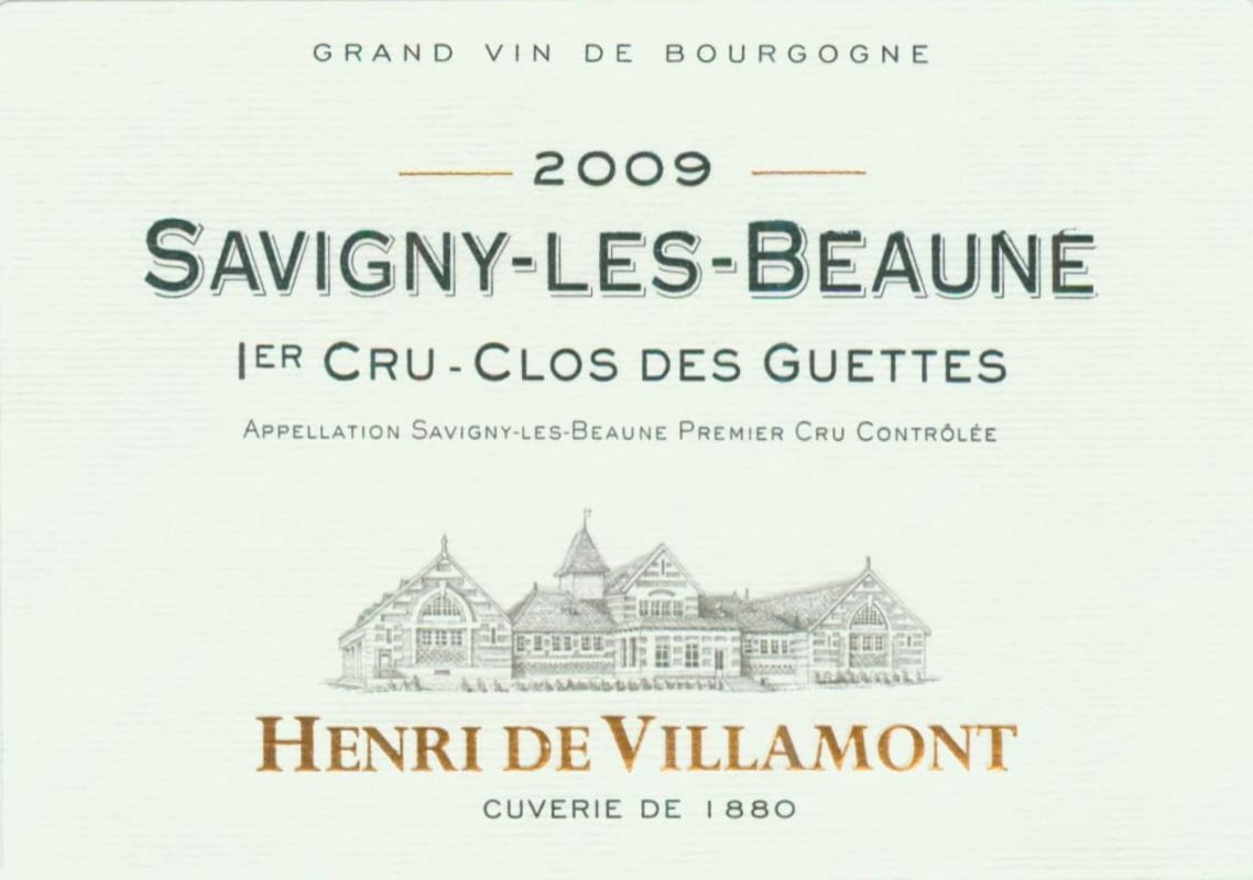 Henri de Villamont Savigny-Les-Beaune Clos Des Guettes 2009 Front Label