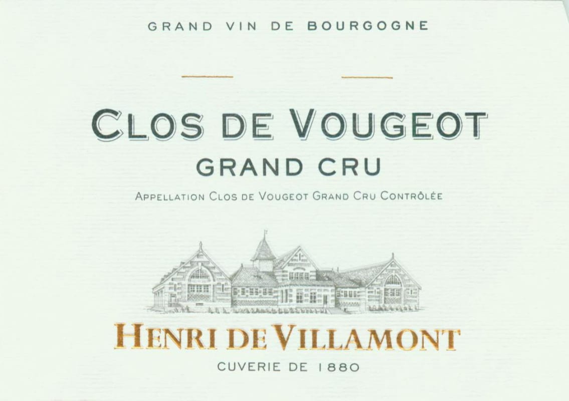 Henri de Villamont Clos de Vougeot Grand Cru 2010 Front Label
