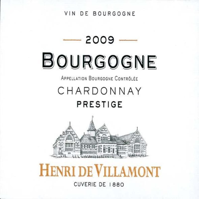 Henri de Villamont Bourgogne Chardonnay Prestige 2009 Front Label