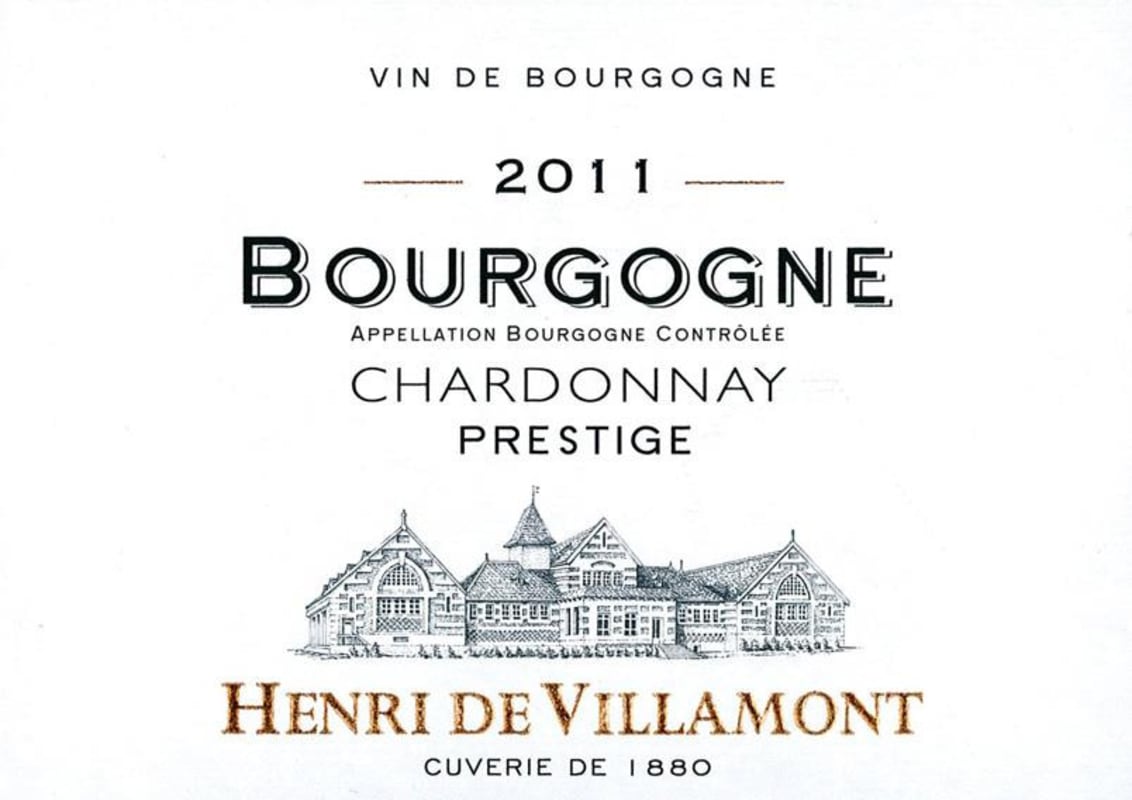Henri de Villamont Bourgogne Chardonnay Prestige 2011 Front Label