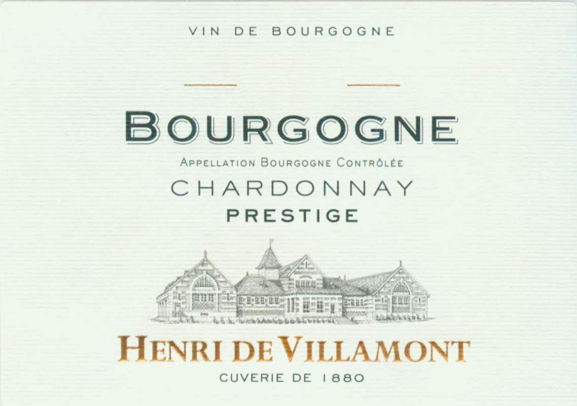 Henri de Villamont Bourgogne Chardonnay Prestige 2010 Front Label